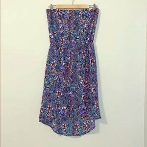 Express - Strapless Floral Mini Dress